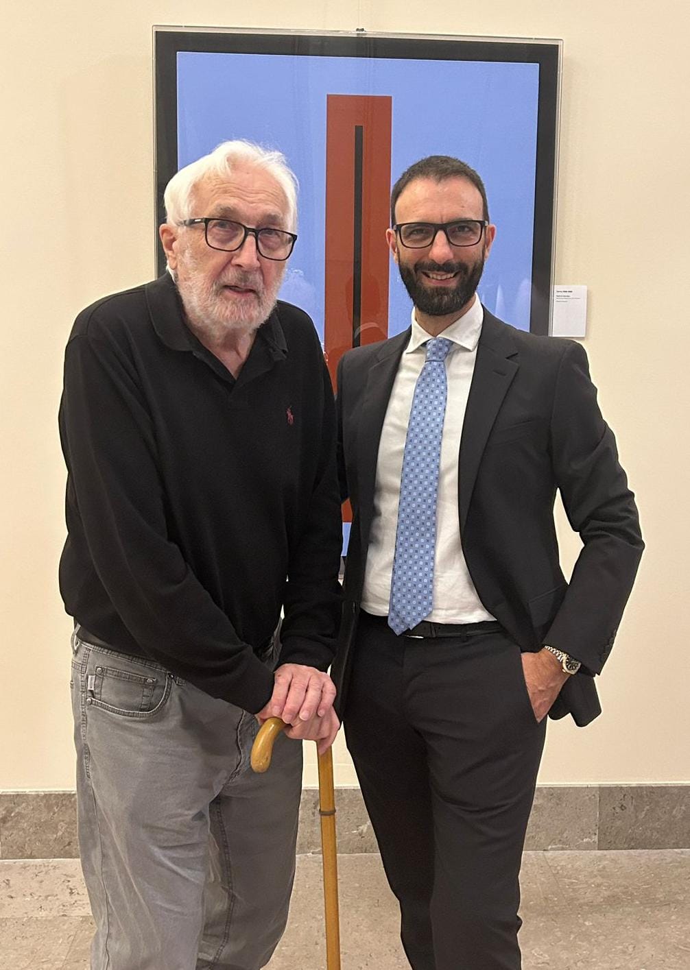 Il Maestro Radomir Damnjan con l’Amministratore Delegato di Roseto, Rocco Roggia